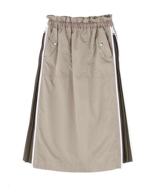 DROIT BELLO（ドロイトベロ）の「DROIT BELLO（ドロイトベロ）サイドZIPプリーツスカート（スカート・レディース・ベージュ/ブラック・M/S）」の2枚目の写真