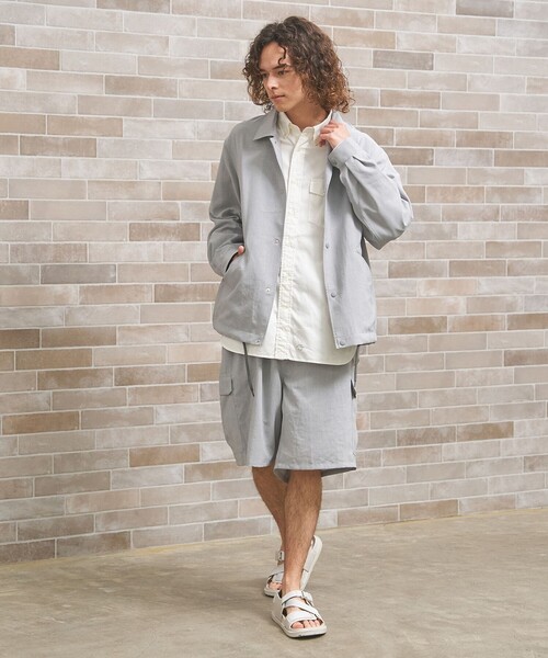 J.PRESS YORK STREET(ジェイプレスヨークストリート)の「【UNISEX】リネンライク コーチジャケット(ブルゾン・メンズ・ブラウン系/ライトグレー系/ブラック系・SMALL/MEDIUM/LARGE)」の20枚目の写真