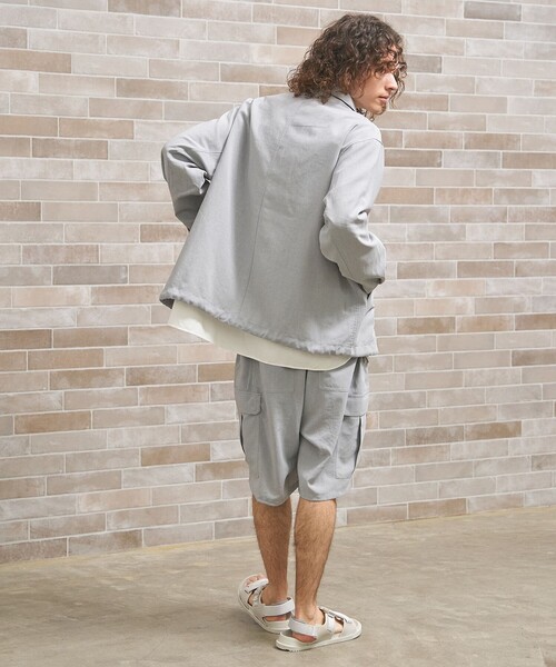 J.PRESS YORK STREET(ジェイプレスヨークストリート)の「【UNISEX】リネンライク コーチジャケット(ブルゾン・メンズ・ブラウン系/ライトグレー系/ブラック系・SMALL/MEDIUM/LARGE)」の22枚目の写真