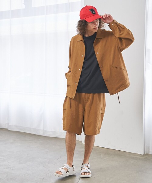 J.PRESS YORK STREET(ジェイプレスヨークストリート)の「【UNISEX】リネンライク コーチジャケット(ブルゾン・メンズ・ブラウン系/ライトグレー系/ブラック系・SMALL/MEDIUM/LARGE)」の7枚目の写真