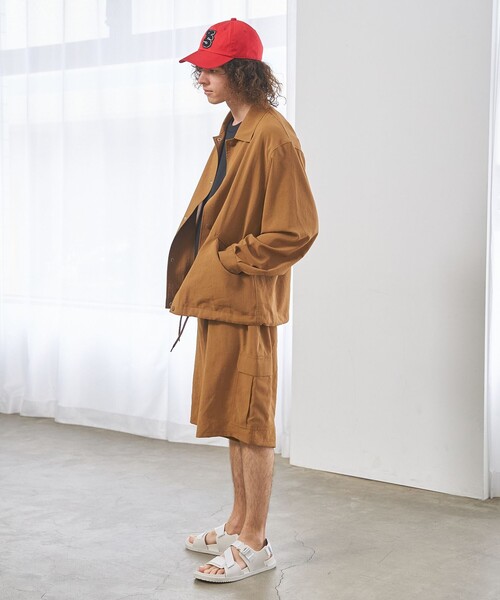 J.PRESS YORK STREET(ジェイプレスヨークストリート)の「【UNISEX】リネンライク コーチジャケット(ブルゾン・メンズ・ブラウン系/ライトグレー系/ブラック系・SMALL/MEDIUM/LARGE)」の8枚目の写真