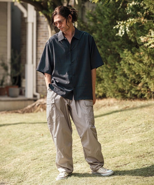 CAMBIO（カンビオ）の「mp13624- TCツイル裾ゴムストッパーカーゴパンツ（カーゴパンツ・メンズ・ブラック/オフホワイト/カーキ・M/L/XL）」の9枚目の写真