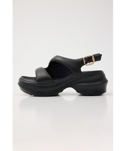 STACCATO（スタッカート）の「ﾗｳﾝﾄﾞｼｪｲﾌﾟｽﾘﾝｸﾞｻﾝﾀﾞﾙ（サンダル・レディース・ホワイト/ブラック・22.5cm/23.0cm/23.5cm/24.0cm/24.5cm）」の3枚目の写真