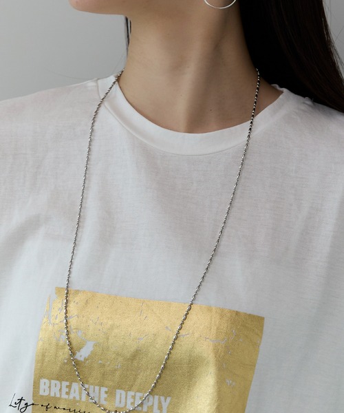 Fizz/フィズ】 冷感鹿の子 箔プリントTシャツ（Tシャツ