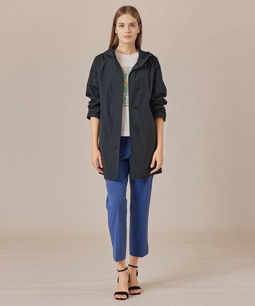 MACKINTOSH LONDON（マッキントッシュ ロンドン）の「【WEB・一部店舗限定】【CHRYSTON/クリストン】コットンナイロンダンプフーデットコート（トレンチコート・レディース・ベージュ/ブラック・38/40）」の10枚目の写真