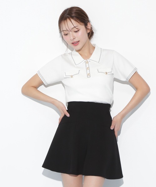 ◇ステッチポロニット（ニット/セーター）｜JILL by JILL STUART