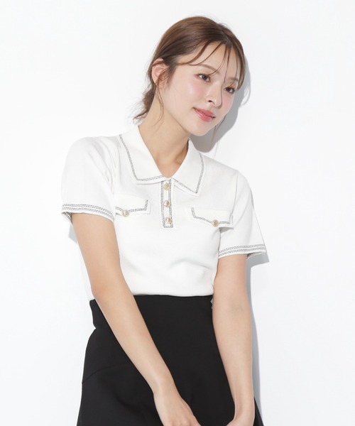 【新品】JILL by JILLSTUART　ステッチポロニット ステッチポロニット | JILL by JILL STUART（ジル バイ ジル