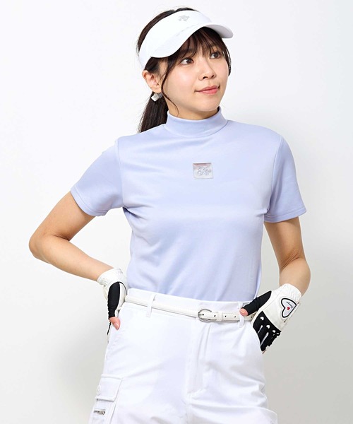 ジーフォア ゴルフ レディース トップス 半袖 カットソーTシャツ ハイネック ジーフォアゴルフ レディース トップス 半袖 カットソーTシャツ