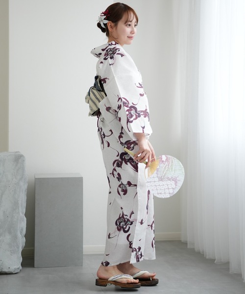 utatane(ウタタネ)の「選べる浴衣3点セット utataneオリジナル 国内染色 小袋帯(浴衣・レディース・ホワイト系1/グリーン系1/グリーン系3/ベージュ系1/ブルー系2/ネイビー系1/グリーン系2/グレー系1/ブルー系3/ブルー系1/ベージュ系2・FREE)」の21枚目の写真