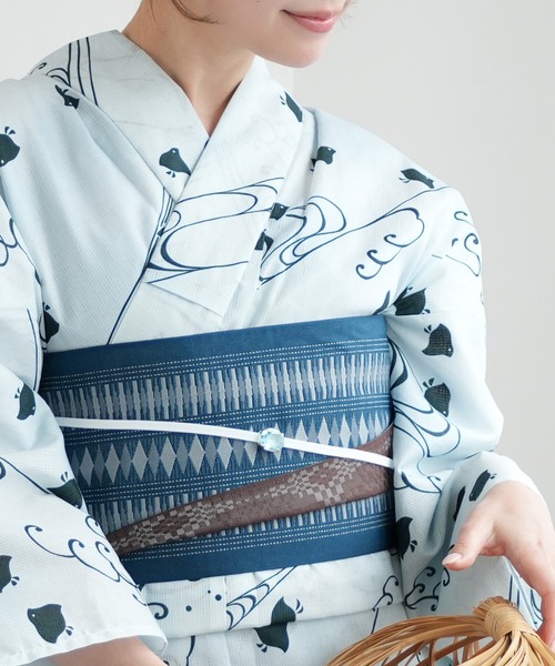 utatane(ウタタネ)の「選べる浴衣3点セット utataneオリジナル 国内染色 小袋帯(浴衣・レディース・ホワイト系1/グリーン系1/グリーン系3/ベージュ系1/ブルー系2/ネイビー系1/グリーン系2/グレー系1/ブルー系3/ブルー系1/ベージュ系2・FREE)」の16枚目の写真