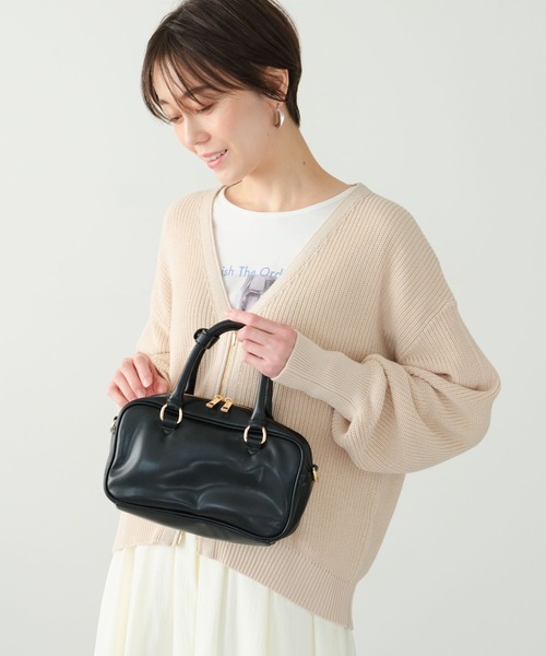 Elura（エルーラ）の「ソフトレザーミニボストン/327314（ハンドバッグ・レディース・ブラウン系その他2/ブラック・ONE SIZE）」の6枚目の写真