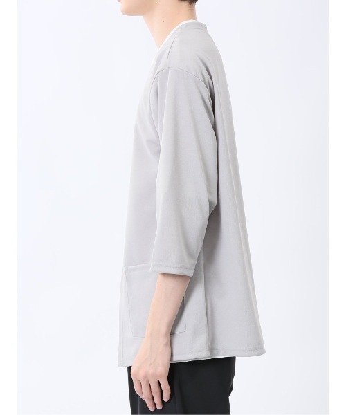 m.f.editorial(エムエフエディトリアル)の「アンサンブル 2枚 セット メンズ 7分袖 カーディガン & 半袖 Tシャツ カウラ/Kaule(アンサンブル・メンズ・グレー系その他2/ブルー/ライトグレー・LARGE/X-LARGE/MEDIUM)」の8枚目の写真