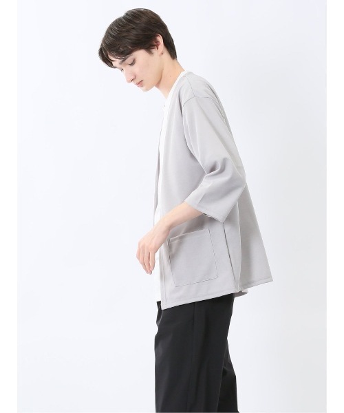m.f.editorial(エムエフエディトリアル)の「アンサンブル 2枚 セット メンズ 7分袖 カーディガン & 半袖 Tシャツ カウラ/Kaule(アンサンブル・メンズ・グレー系その他2/ブルー/ライトグレー・LARGE/X-LARGE/MEDIUM)」の11枚目の写真