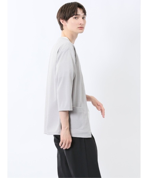 m.f.editorial(エムエフエディトリアル)の「アンサンブル 2枚 セット メンズ 7分袖 カーディガン & 半袖 Tシャツ カウラ/Kaule(アンサンブル・メンズ・グレー系その他2/ブルー/ライトグレー・LARGE/X-LARGE/MEDIUM)」の13枚目の写真