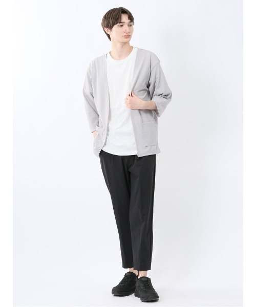 m.f.editorial(エムエフエディトリアル)の「アンサンブル 2枚 セット メンズ 7分袖 カーディガン & 半袖 Tシャツ カウラ/Kaule(アンサンブル・メンズ・グレー系その他2/ブルー/ライトグレー・LARGE/X-LARGE/MEDIUM)」の14枚目の写真