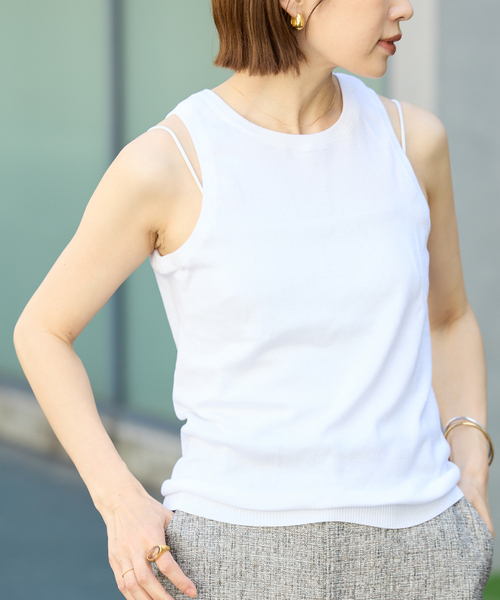 Mer-Cotton セーターマシーン アメスリトップス