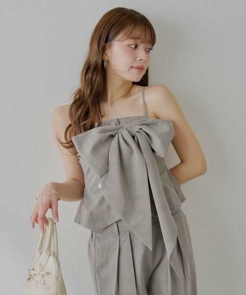 SALON by Chico】2wayリボンデザインベアコンビネゾン（つなぎ