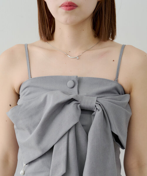 SALON by Chico】2wayリボンデザインベアコンビネゾン（つなぎ