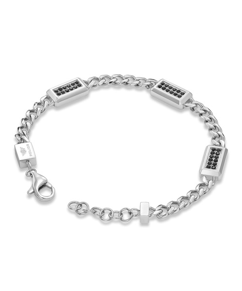 POLICE（ポリス）の「【POLICE】 ポリス JETメンズ ブレスレット（ブレスレット・メンズ・ブラック/シルバー・FREE）」の3枚目の写真