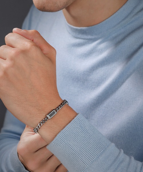 POLICE（ポリス）の「【POLICE】 ポリス JETメンズ ブレスレット（ブレスレット・メンズ・ブラック/シルバー・FREE）」の8枚目の写真