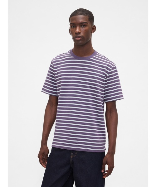 GAP(ギャップ)の「ヘビーウェイト オリジナルTシャツ(ユニセックス)(Tシャツ/カットソー・メンズ・ブラック/オフホワイト/ブルー系その他/ホワイト×ネイビー/ネイビー/ピンク系その他/ダークグリーン/カーキ/パープル/ブラウン・S/M/L/XL/XS)」の9枚目の写真