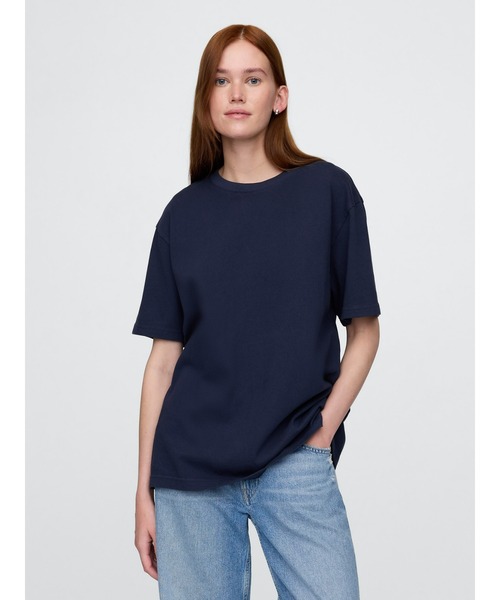 GAP(ギャップ)の「ヘビーウェイト オリジナルTシャツ(ユニセックス)(Tシャツ/カットソー・メンズ・ブラック/オフホワイト/ブルー系その他/ホワイト×ネイビー/ネイビー/ピンク系その他/ダークグリーン/カーキ/パープル/ブラウン・S/M/L/XL/XS)」の7枚目の写真