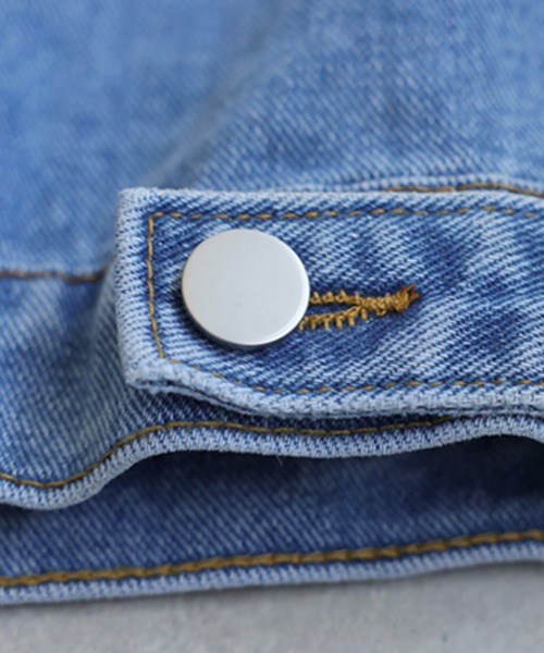 antiqua(アンティカ)の「2WAYフード付きデニムジャケット(デニムジャケット・キッズ・ブルー・ONESIZE)」の2枚目の写真