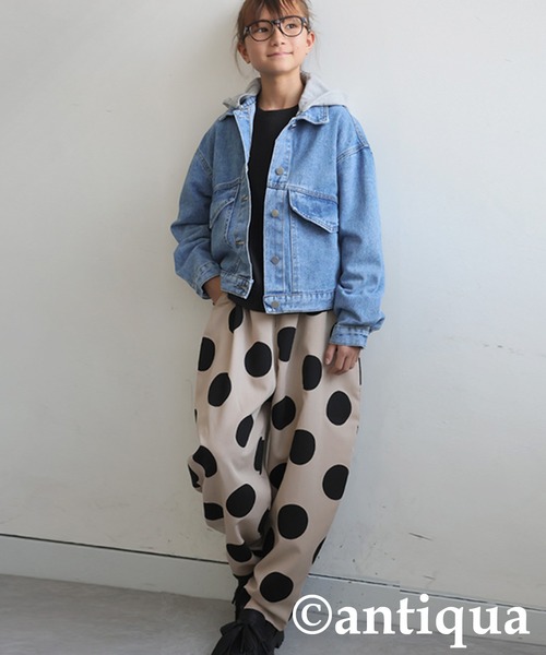 antiqua(アンティカ)の「2WAYフード付きデニムジャケット(デニムジャケット・キッズ・ブルー・ONESIZE)」の16枚目の写真