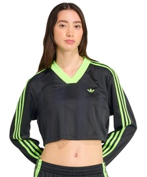[ADIDAS] レディース Tシャツ 長袖 モノ チャコール adidas tシャツ 長袖モックネックTシャツ / アディダス
