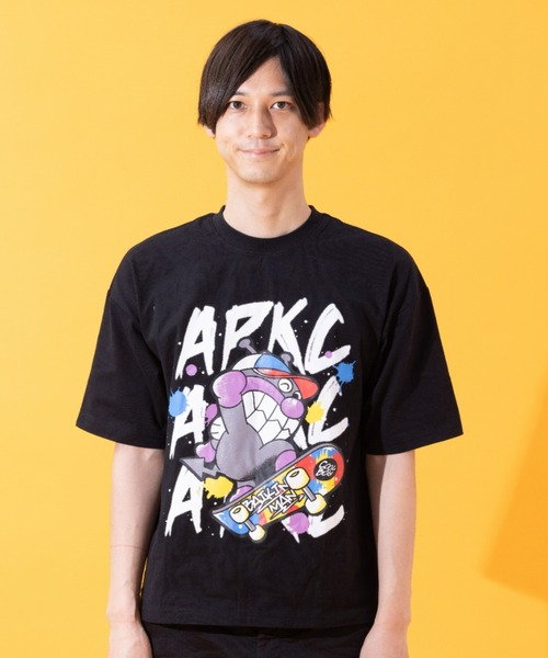 ANPANMAN KIDS COLLECTION(アンパンマンキッズコレクション)の「ばいきんまんコキンちゃんストリートTシャツ大人(Tシャツ/カットソー・レディース・オフホワイト/ブラック・LL/L/M/S)」の1枚目の写真