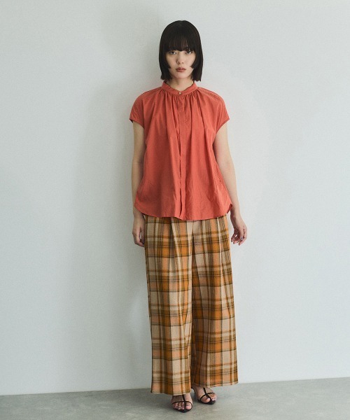 VICKY（ビッキー）の「ローンギャザータックブラウス≪洗濯機で洗える≫（シャツ/ブラウス・レディース・ブルー/ホワイト/レッド・M）」の9枚目の写真