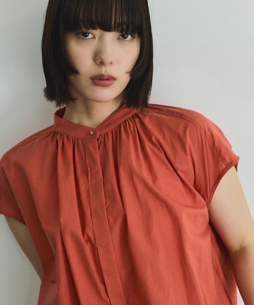 VICKY（ビッキー）の「ローンギャザータックブラウス≪洗濯機で洗える≫（シャツ/ブラウス・レディース・ブルー/ホワイト/レッド・M）」の6枚目の写真