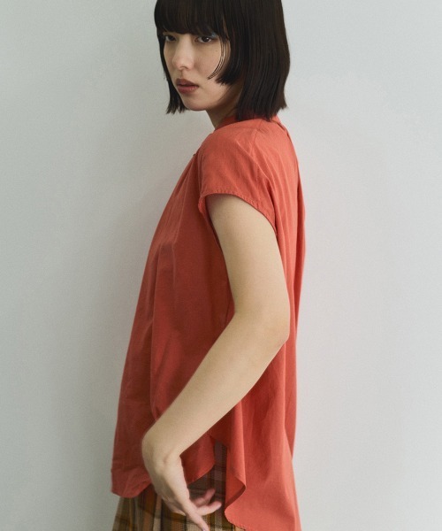 VICKY（ビッキー）の「ローンギャザータックブラウス≪洗濯機で洗える≫（シャツ/ブラウス・レディース・ブルー/ホワイト/レッド・M）」の7枚目の写真