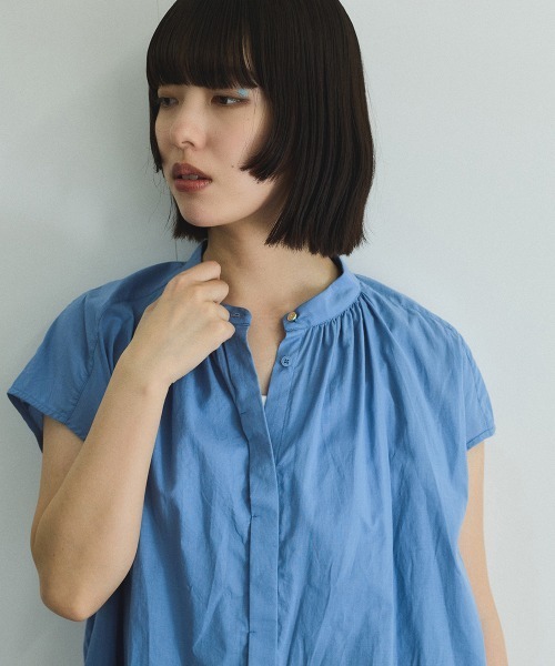 VICKY（ビッキー）の「ローンギャザータックブラウス≪洗濯機で洗える≫（シャツ/ブラウス・レディース・ブルー/ホワイト/レッド・M）」の12枚目の写真