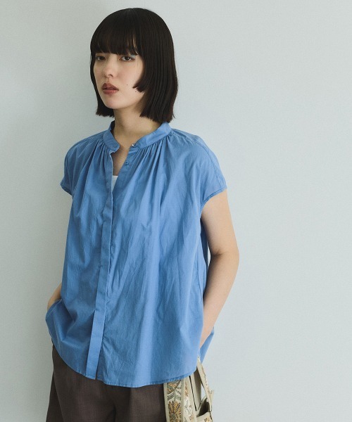 VICKY（ビッキー）の「ローンギャザータックブラウス≪洗濯機で洗える≫（シャツ/ブラウス・レディース・ブルー/ホワイト/レッド・M）」の11枚目の写真