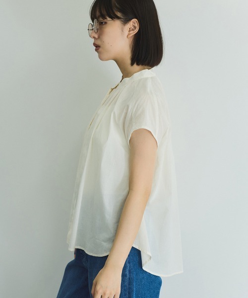 VICKY（ビッキー）の「ローンギャザータックブラウス≪洗濯機で洗える≫（シャツ/ブラウス・レディース・ブルー/ホワイト/レッド・M）」の19枚目の写真