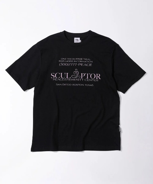 Tシャツ・カットソー SCULPTOR Peace Center Tee Black セール】Peace Center Tee（Tシャツ/カットソー）｜SCULPTOR