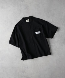 【Refurbish】バンドカラー半袖シャツ