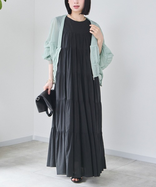 KATHARINE ROSS(キャサリンロス)の「【KATHARINE ROSS】コットンボイルティアードワンピース(ワンピース・レディース・ブラック/イエロー・MEDIUM)」の1枚目の写真