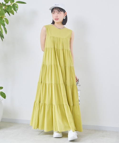 KATHARINE ROSS(キャサリンロス)の「【KATHARINE ROSS】コットンボイルティアードワンピース(ワンピース・レディース・ブラック/イエロー・MEDIUM)」の15枚目の写真