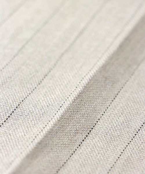 Jines（ジネス）の「リネン混ストライプリラックスパンツ（その他パンツ・レディース・ベージュ/ブラウン・38）」の15枚目の写真