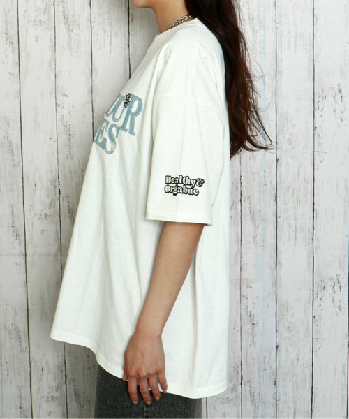 AMBIDEX Store △〇集まる海のさかな 刺繍Tシャツ(F シロ): l