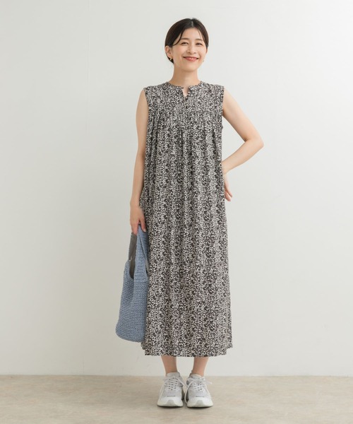 セール】小花柄ドロストノースリワンピース（ワンピース