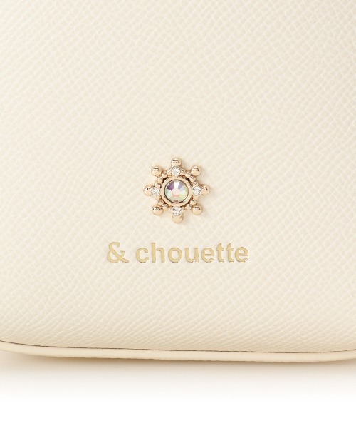 & chouette（アンドシュエット）の「≪推し事バッグ≫クリアポケット付きビジューショルダーバッグ（ショルダーバッグ・レディース・ピンク/ダルブルー系/ラベンダー/ブラック/オフホワイト・FREE）」の13枚目の写真