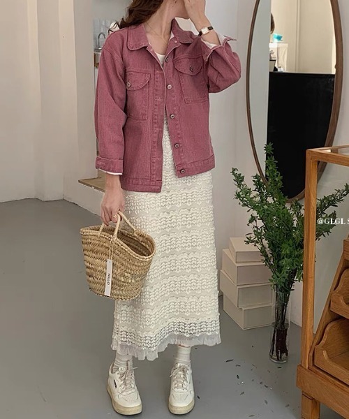 gossip！ロサンゼルス（ゴシップロサンゼルス）の「モコモコレースニット ノースリーブフェミニンワンピース（ジャンパースカート・レディース・オフホワイト・M/L）」の10枚目の写真