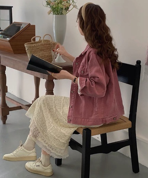 gossip！ロサンゼルス（ゴシップロサンゼルス）の「モコモコレースニット ノースリーブフェミニンワンピース（ジャンパースカート・レディース・オフホワイト・M/L）」の2枚目の写真