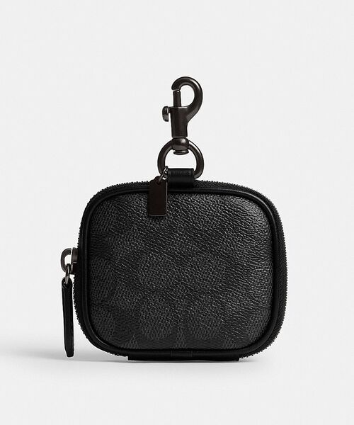 美品✨️コーチ アクセサリーポーチ キャンバス ブラック