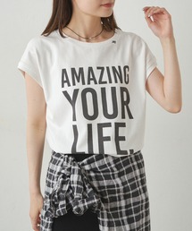 PUAL CE CIN | ショート丈ロゴプリントTシャツ(Tシャツ/カットソー)