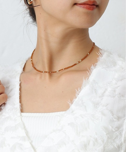 COLONY 2139（コロニートゥーワンスリーナイン）の「カラービーズネックレス（ネックレス・レディース・ブラック/ホワイト/ブラウン・FREE）」の3枚目の写真