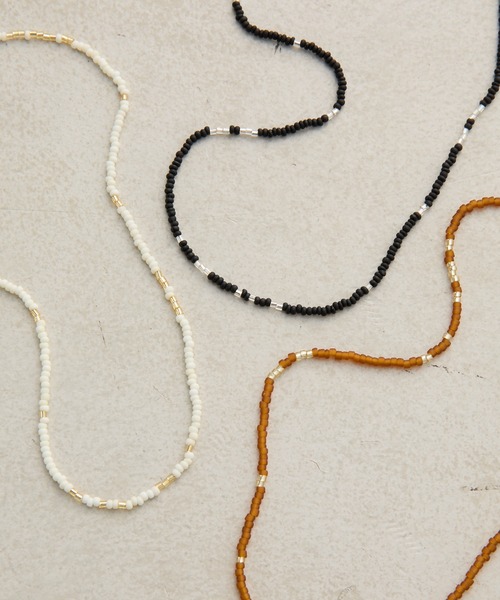 COLONY 2139（コロニートゥーワンスリーナイン）の「カラービーズネックレス（ネックレス・レディース・ブラック/ホワイト/ブラウン・FREE）」の4枚目の写真